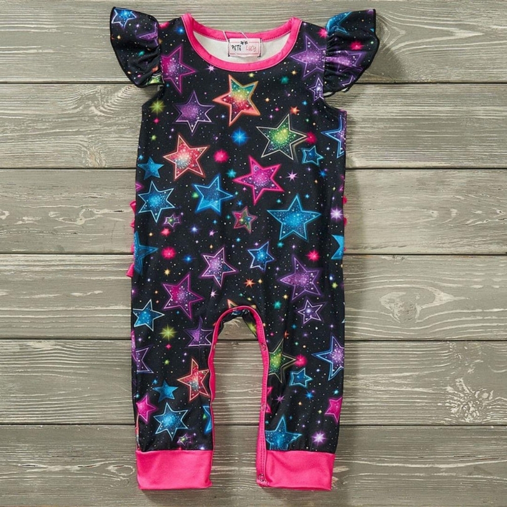 Pete and Lucy Electric Starlight Girls romper